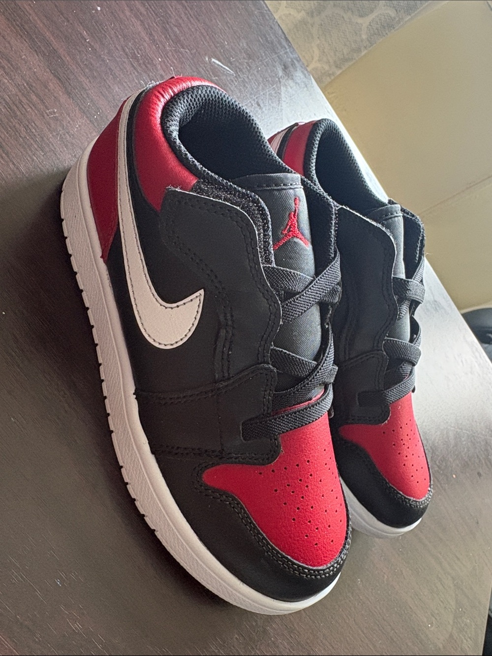 Jordan Black & Red Low-Top Sneakers